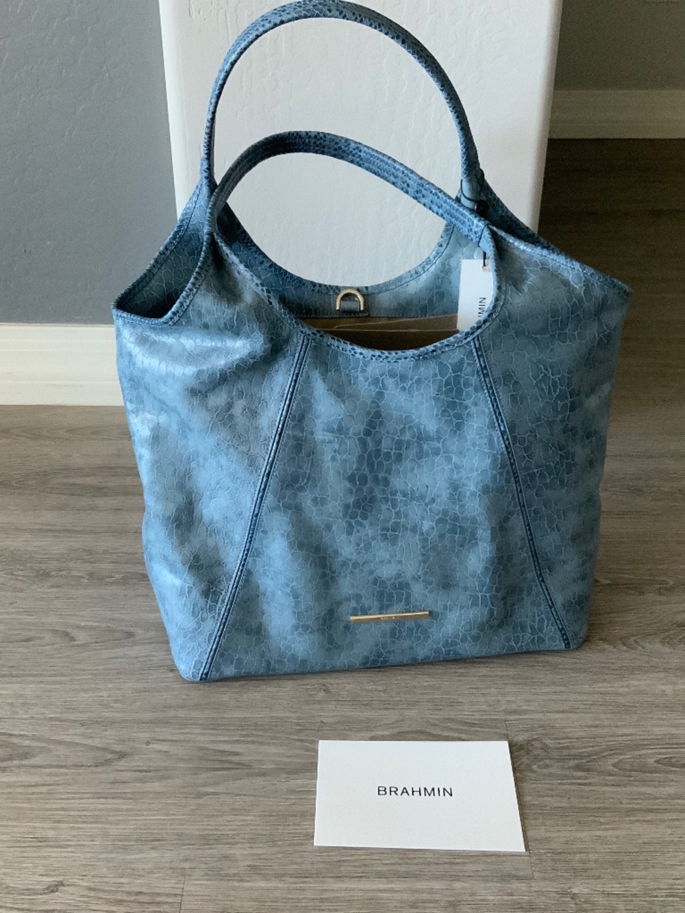 Brahmin Iona Bellbottom Blue Zostera Bag